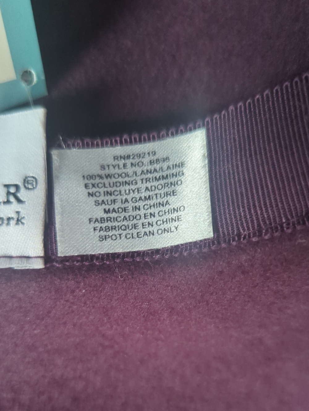 BETMAR Wool Purple Felt Cloche Hat with Decorative Bow - Picture 6 of 10